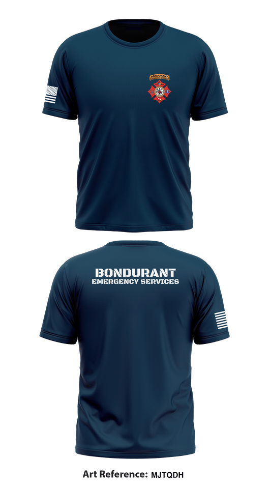 Bondurant Emergency Services Store 1 Core Men's SS Performance Tee - MJtQdh