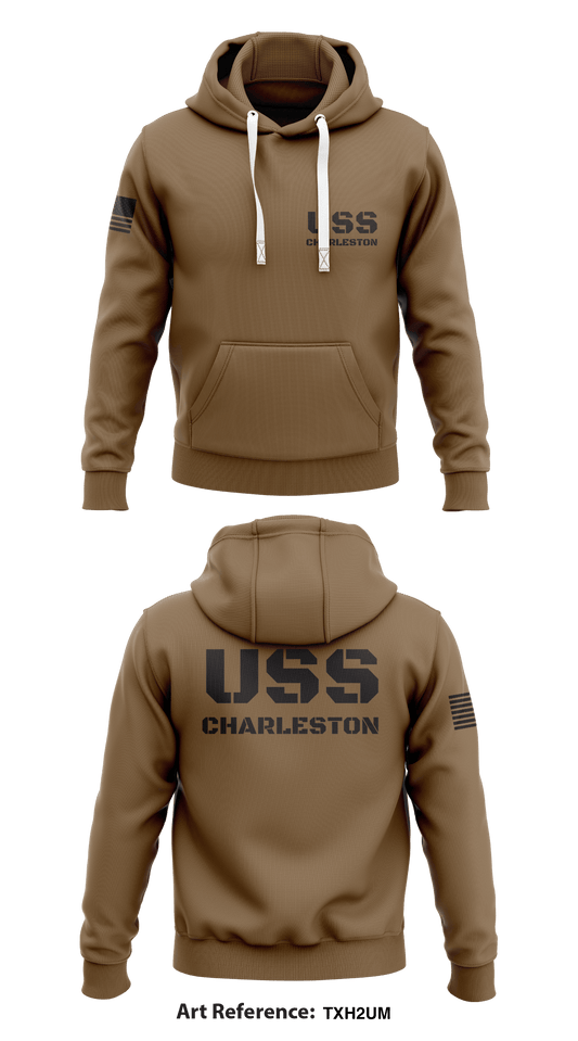 USS CHARLESTON  Store 1  Core Men's Hooded Performance Sweatshirt - txh2um