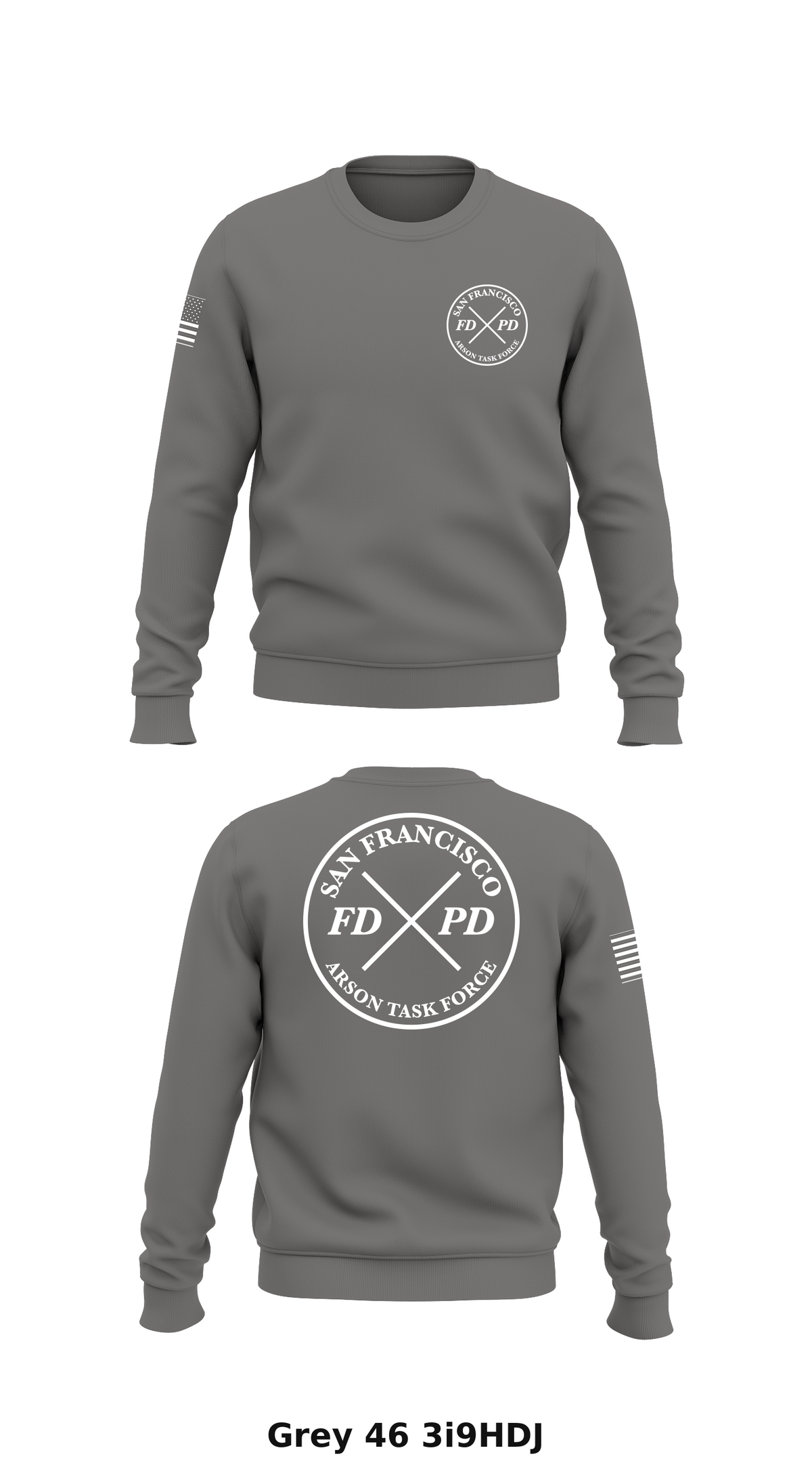 Arson Task Force  Store 1 Core Men's Crewneck Performance Sweatshirt - 3i9HDJ
