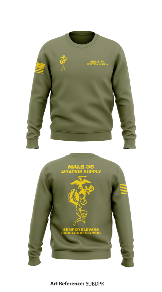 MALS 36 Aviation Supply Store 1 Core Men's Crewneck Performance Sweatshirt - 6uBdPk