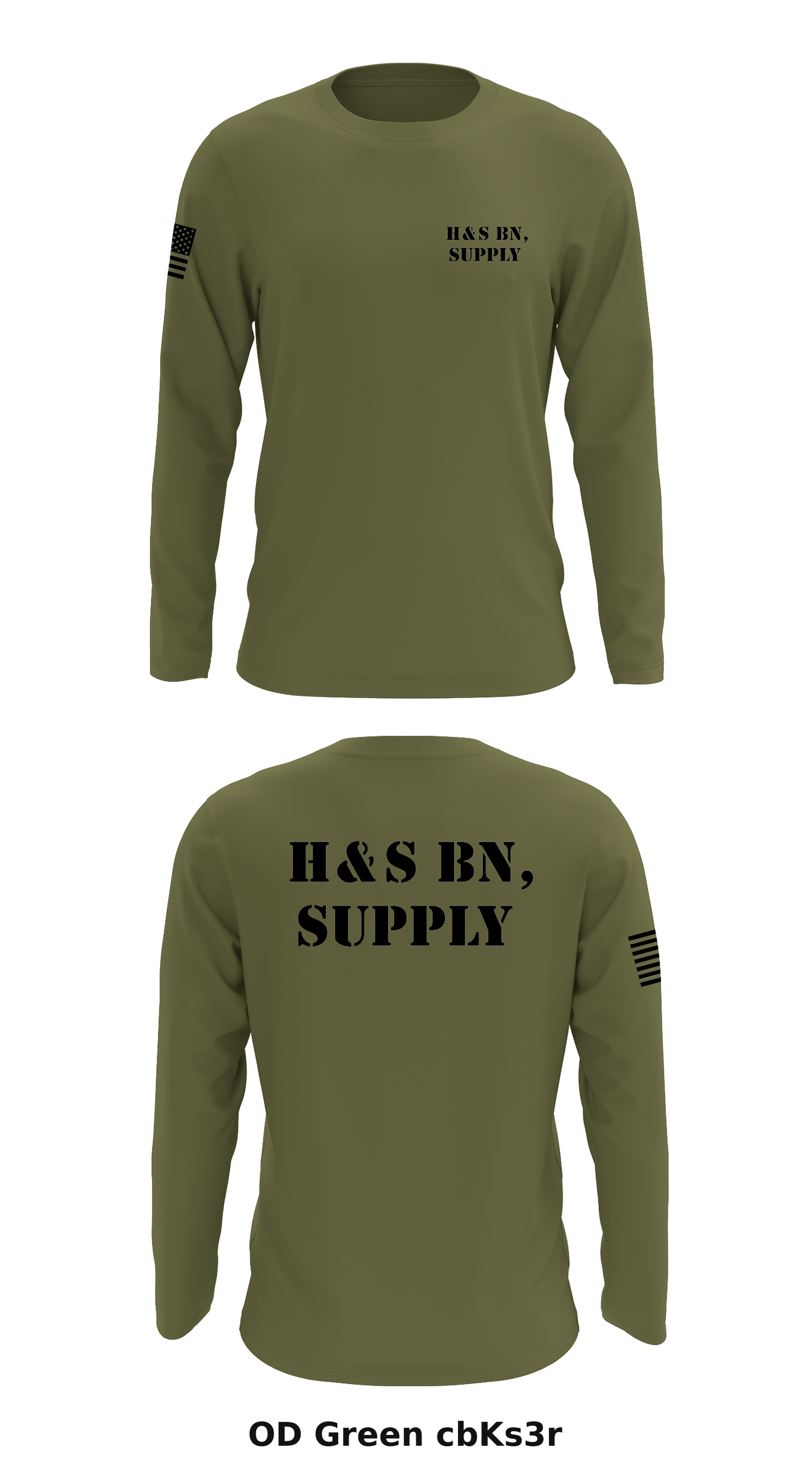 H & S BN, Supply Store 1 Core Men's LS Performance Tee - cbKs3r