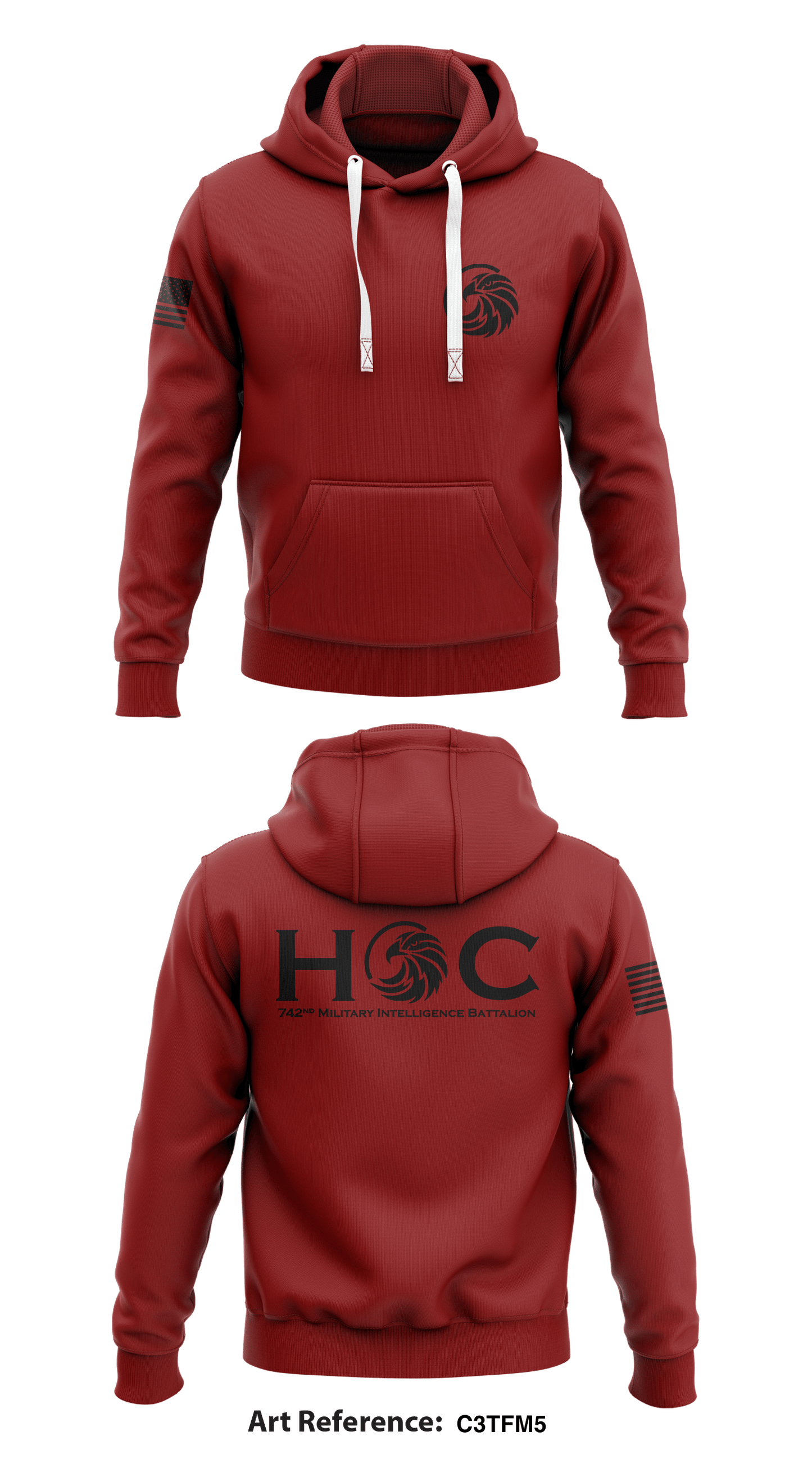 HOC 742nd MI BN Store 1  Core Men's Hooded Performance Sweatshirt - C3Tfm5