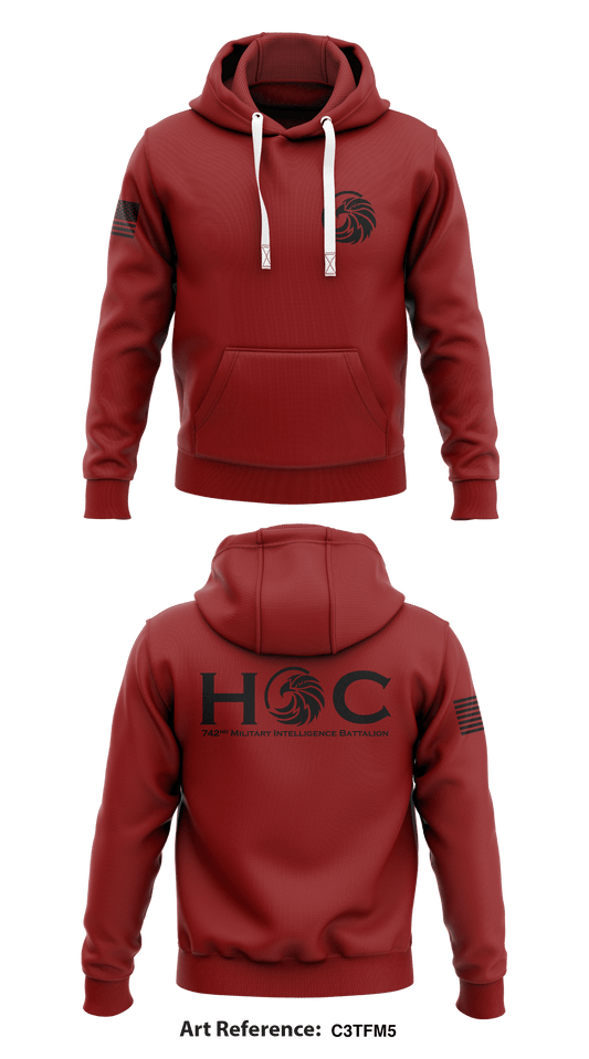 HOC 742nd MI BN Store 1  Core Men's Hooded Performance Sweatshirt - C3Tfm5