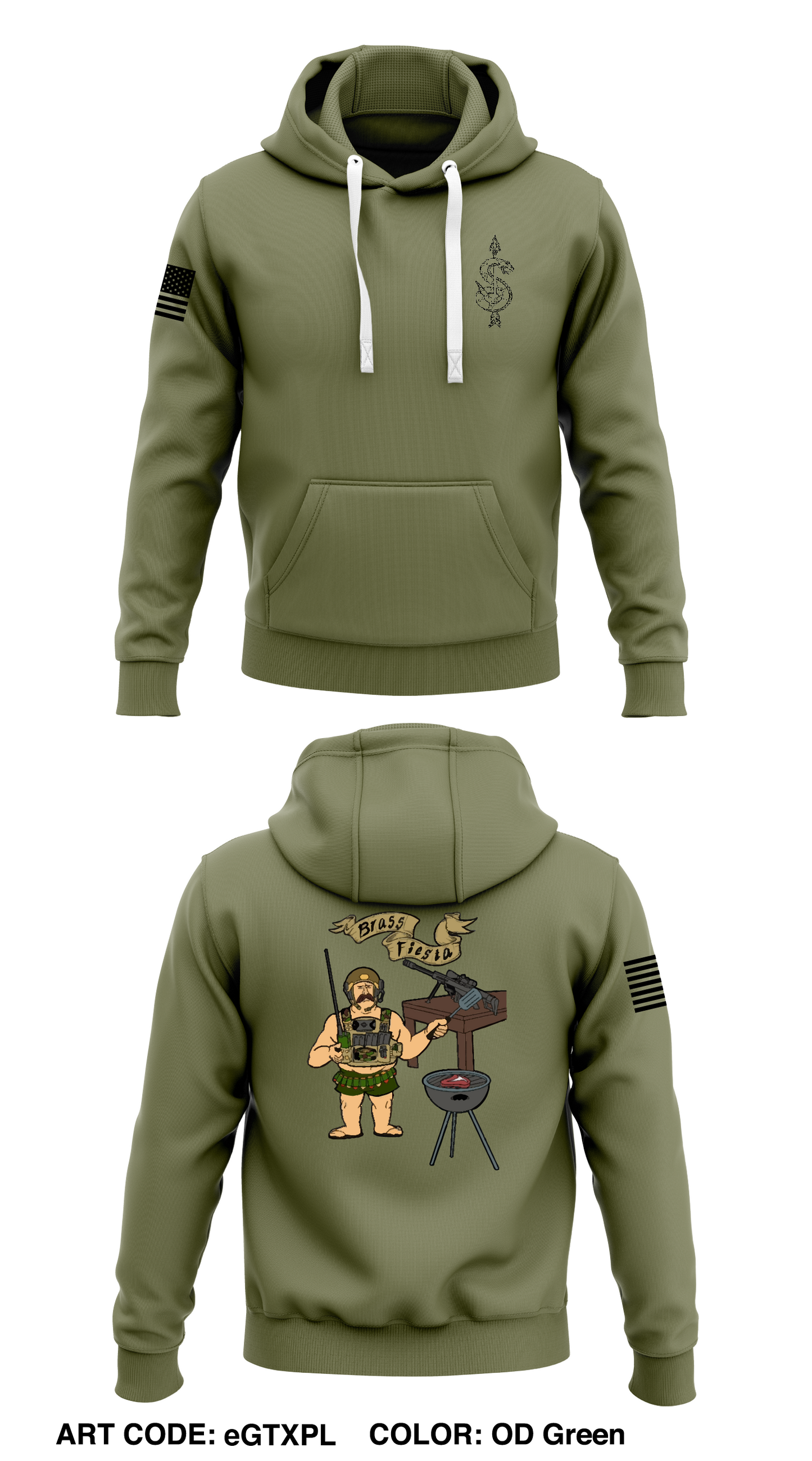 HHC  1/121 in/ 48th bgde  Store 1  Core Men's Hooded Performance Sweatshirt - eGTXPL