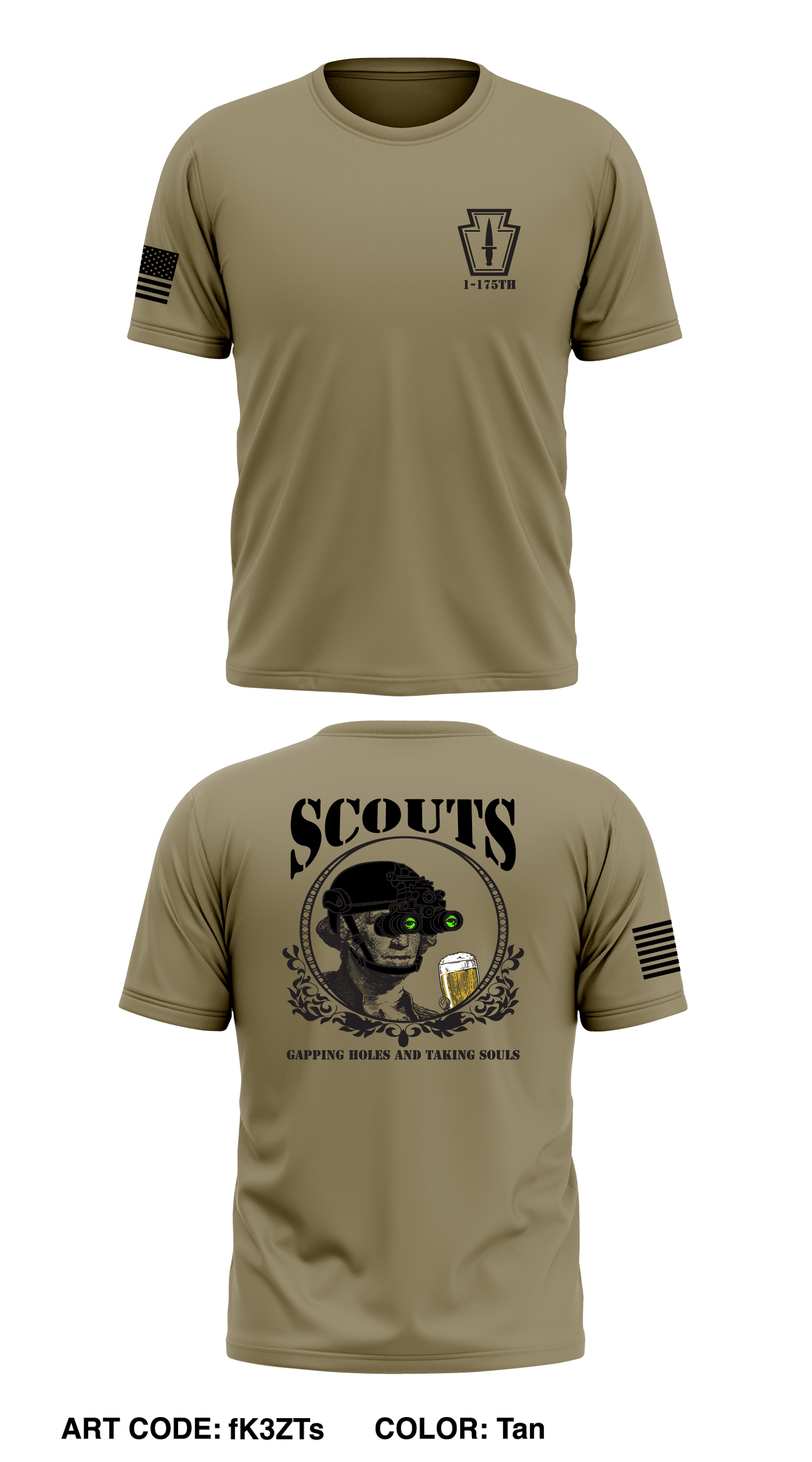 Scouts 1-175th Store 1 Core Men's SS Performance Tee - fK3ZTs