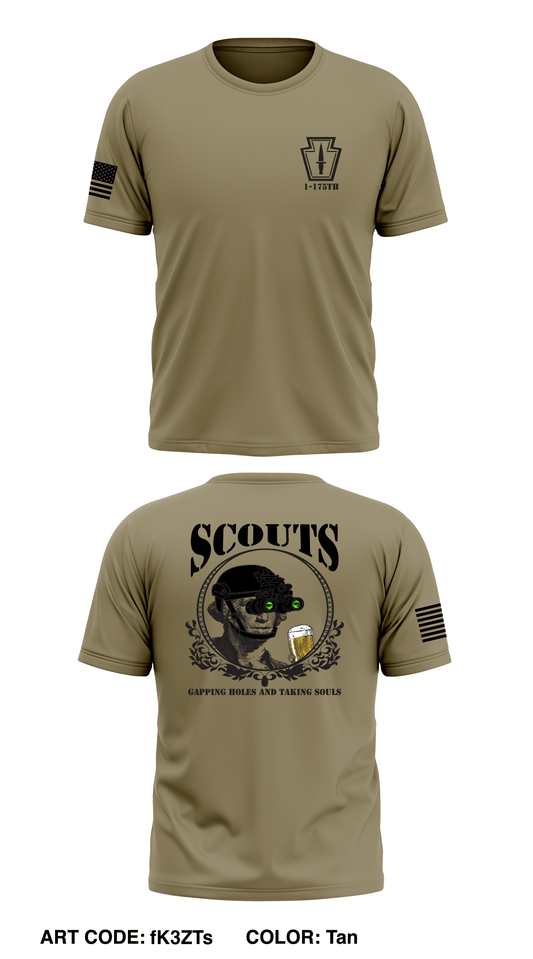 Scouts 1-175th Store 1 Core Men's SS Performance Tee - fK3ZTs