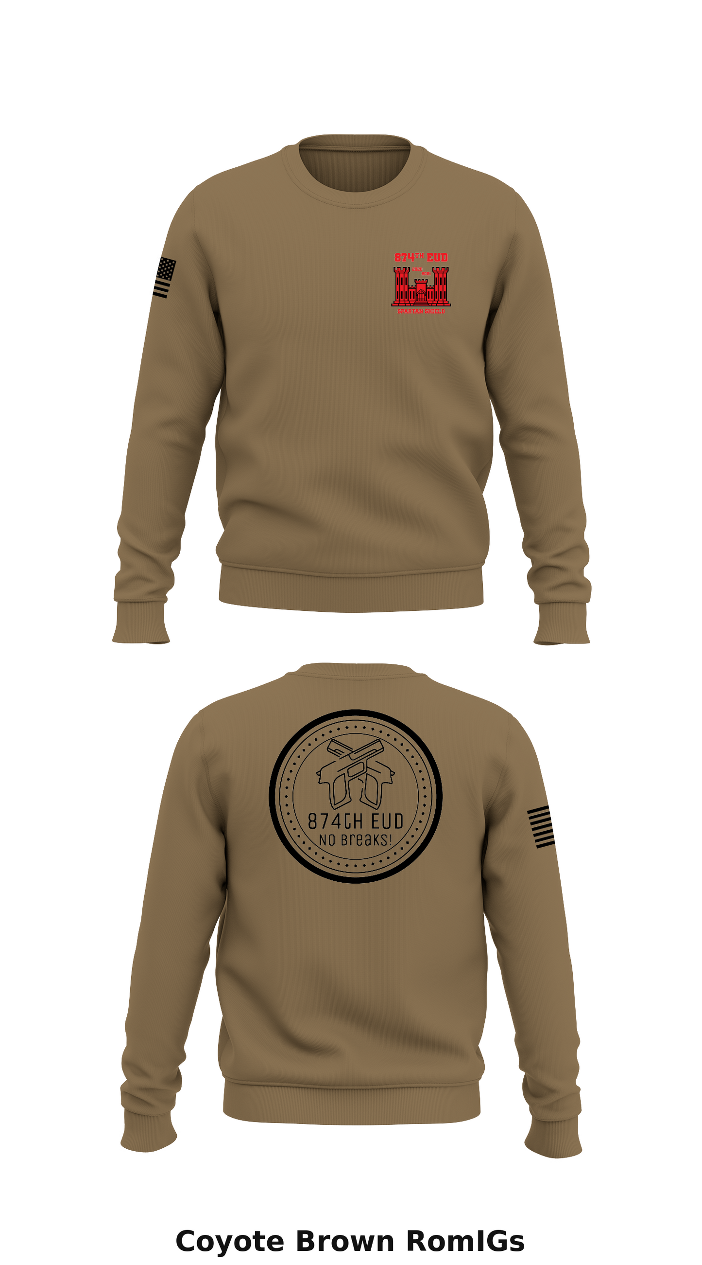 874th EUD Store 1 Core Men's Crewneck Performance Sweatshirt - RomIGs