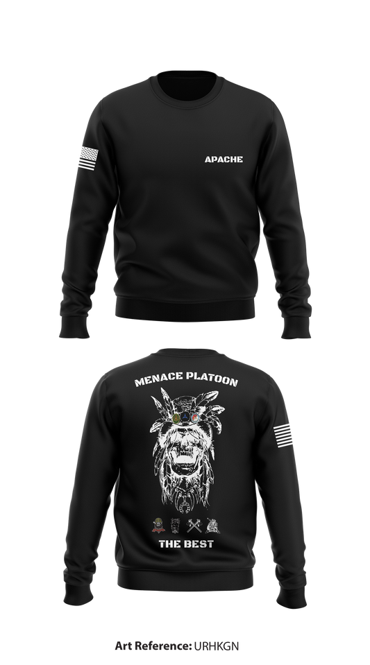 Apache, 1/3D CR Store 1 Core Men's Crewneck Performance Sweatshirt - URHKGn