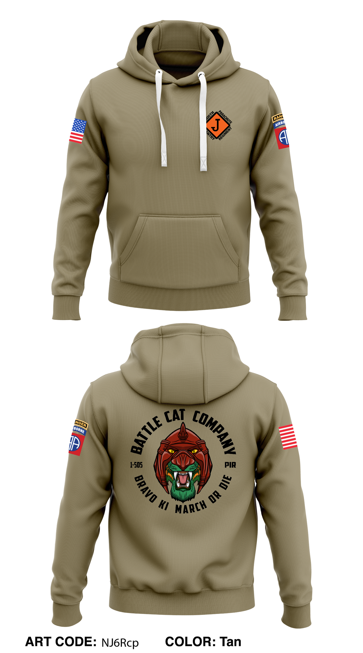 Battle Cat Co, 1 BN, 55th PIR  Store 1  Core Men's Hooded Performance Sweatshirt - NJ6Rcp