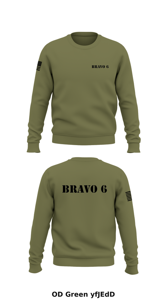 Bravo 6 Store 1 Core Men's Crewneck Performance Sweatshirt - yfJEdD