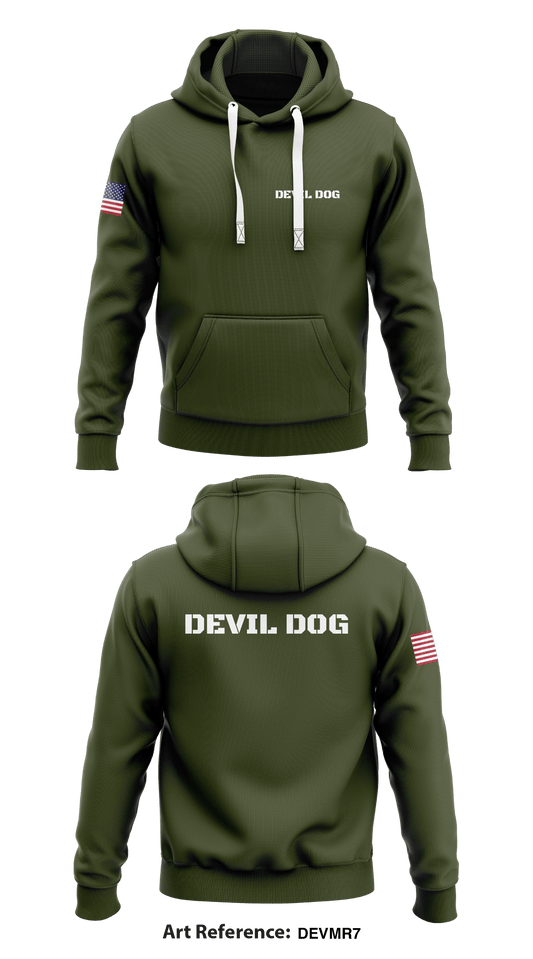 Devil dog Store 1  Core Men's Hooded Performance Sweatshirt - DEvmr7
