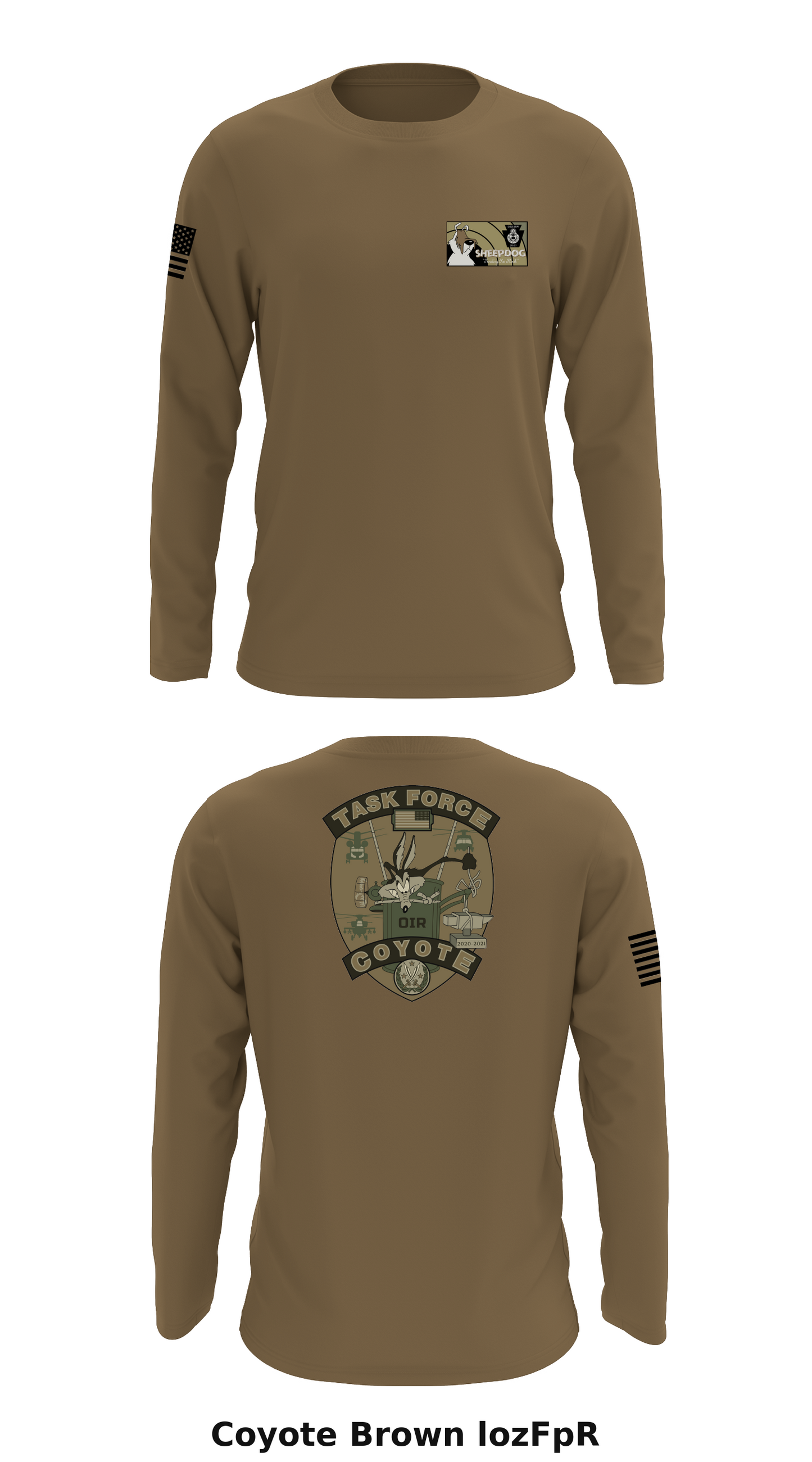 Task Force Coyote Store 1 Core Men's LS Performance Tee - lozFpR