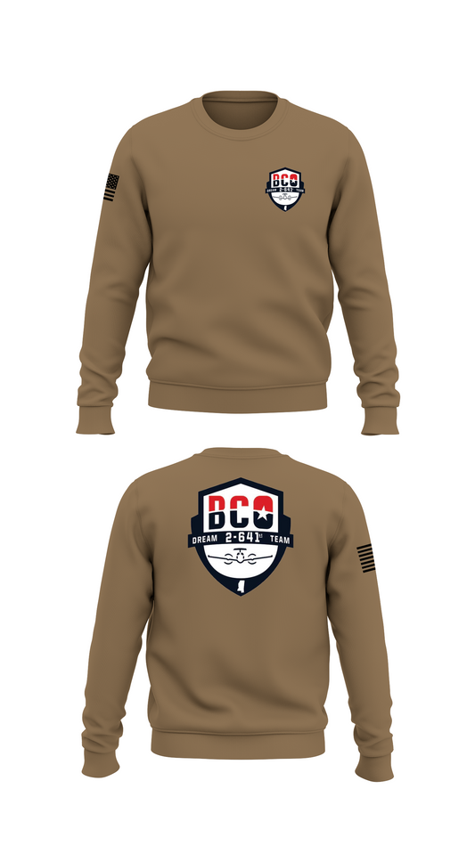 B Co 2-641st Store 1 Core Men's Crewneck Performance Sweatshirt - 30161479703