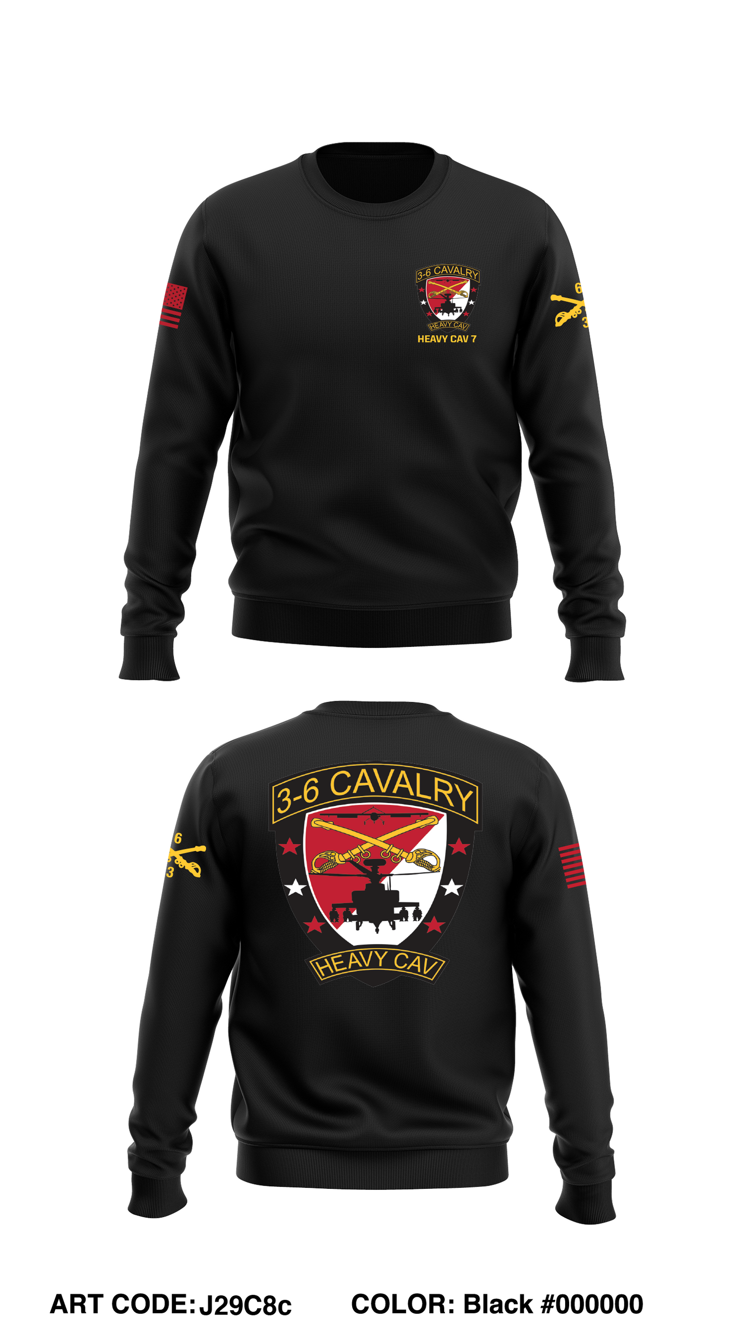 3-6 CAV Store 1 Core Men's Crewneck Performance Sweatshirt - J29C8c