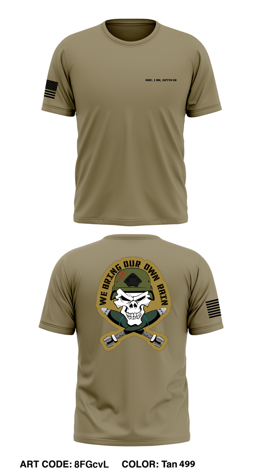 HHC, 1 BN, 327th IN Store 1 Core Men's SS Performance Tee - 8FGcvL