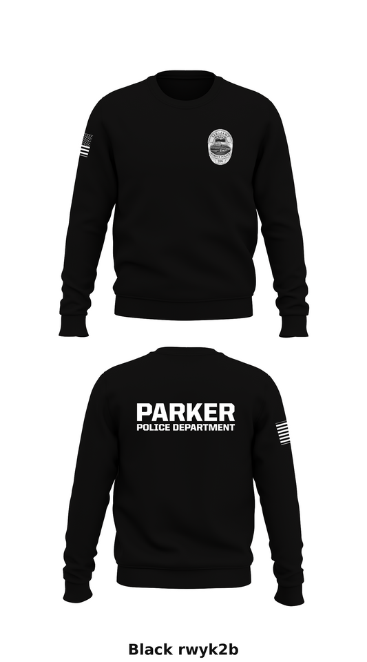 PARKER POLICE DEPARTMENT Store 1 Core Men's Crewneck Performance Sweatshirt - rwyk2b