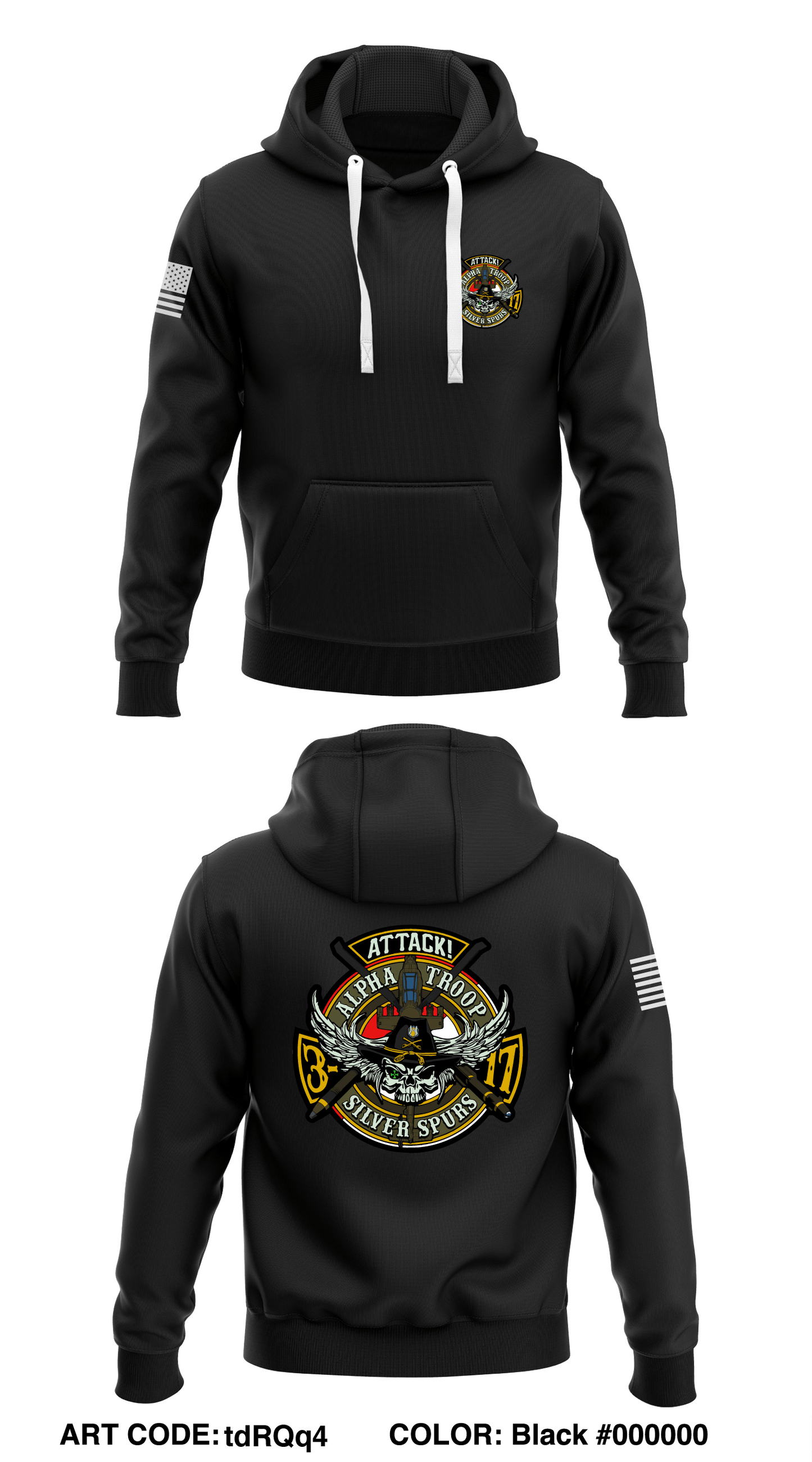 A Troop 3-17 CAV  Store 1  Core Men's Hooded Performance Sweatshirt - tdRQq4
