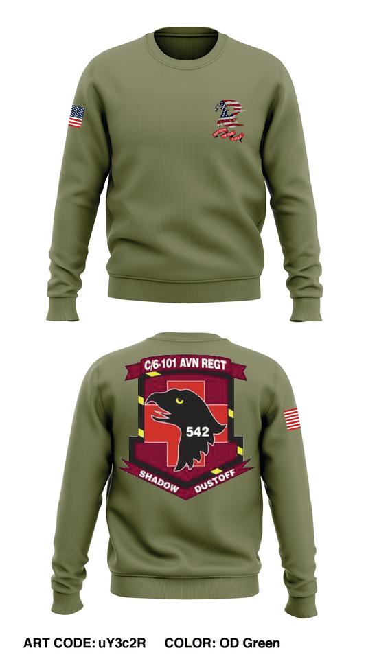 C Co, 6 BN, 101st CAB Store 1 Core Men's LS Performance Tee - uY3c2R