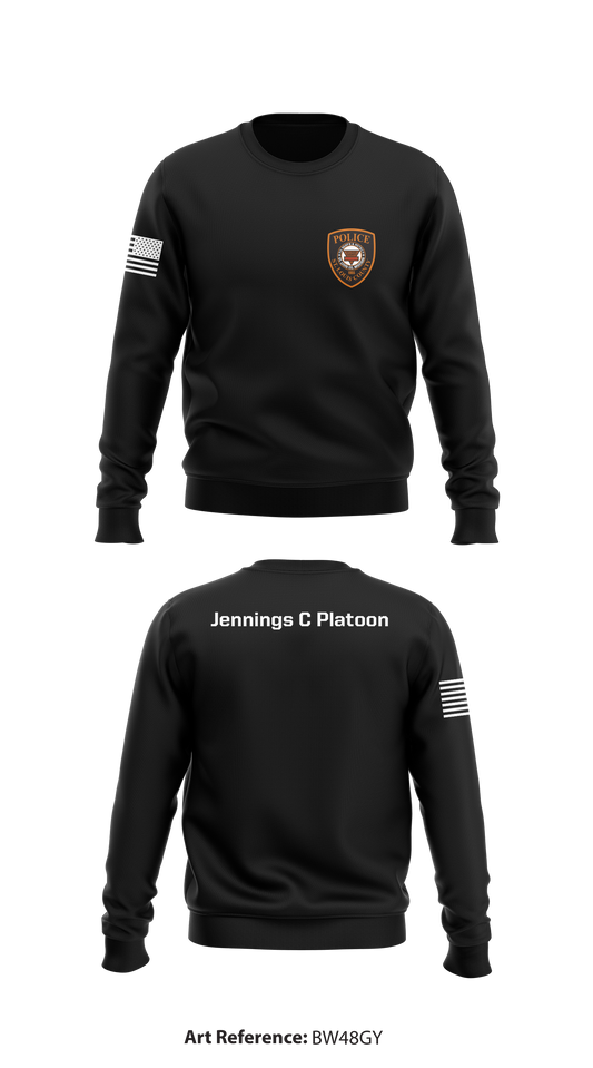 Jennings C Platoon Store 1 Core Men's Crewneck Performance Sweatshirt - bw48GY