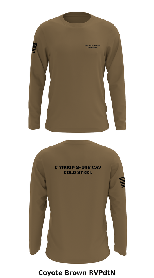 C Troop 2-108 CAV Store 1 Core Men's LS Performance Tee - RVPdtN
