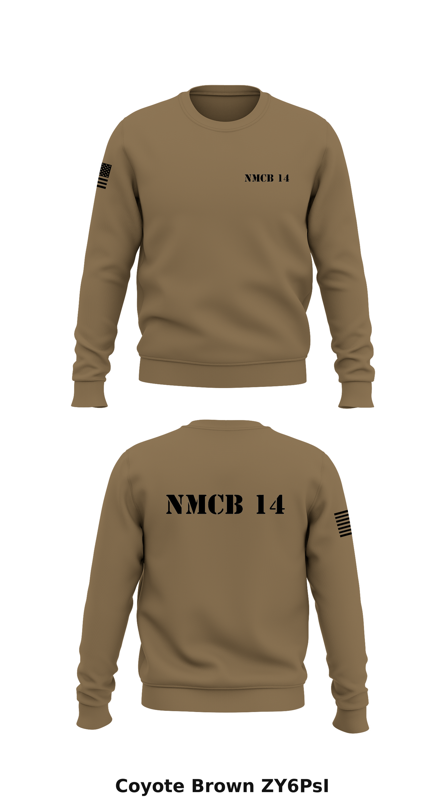 NMCB 14 Store 1 Core Men's Crewneck Performance Sweatshirt - ZY6PsI