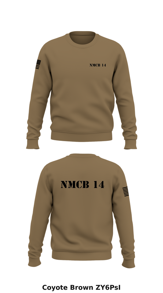 NMCB 14 Store 1 Core Men's Crewneck Performance Sweatshirt - ZY6PsI