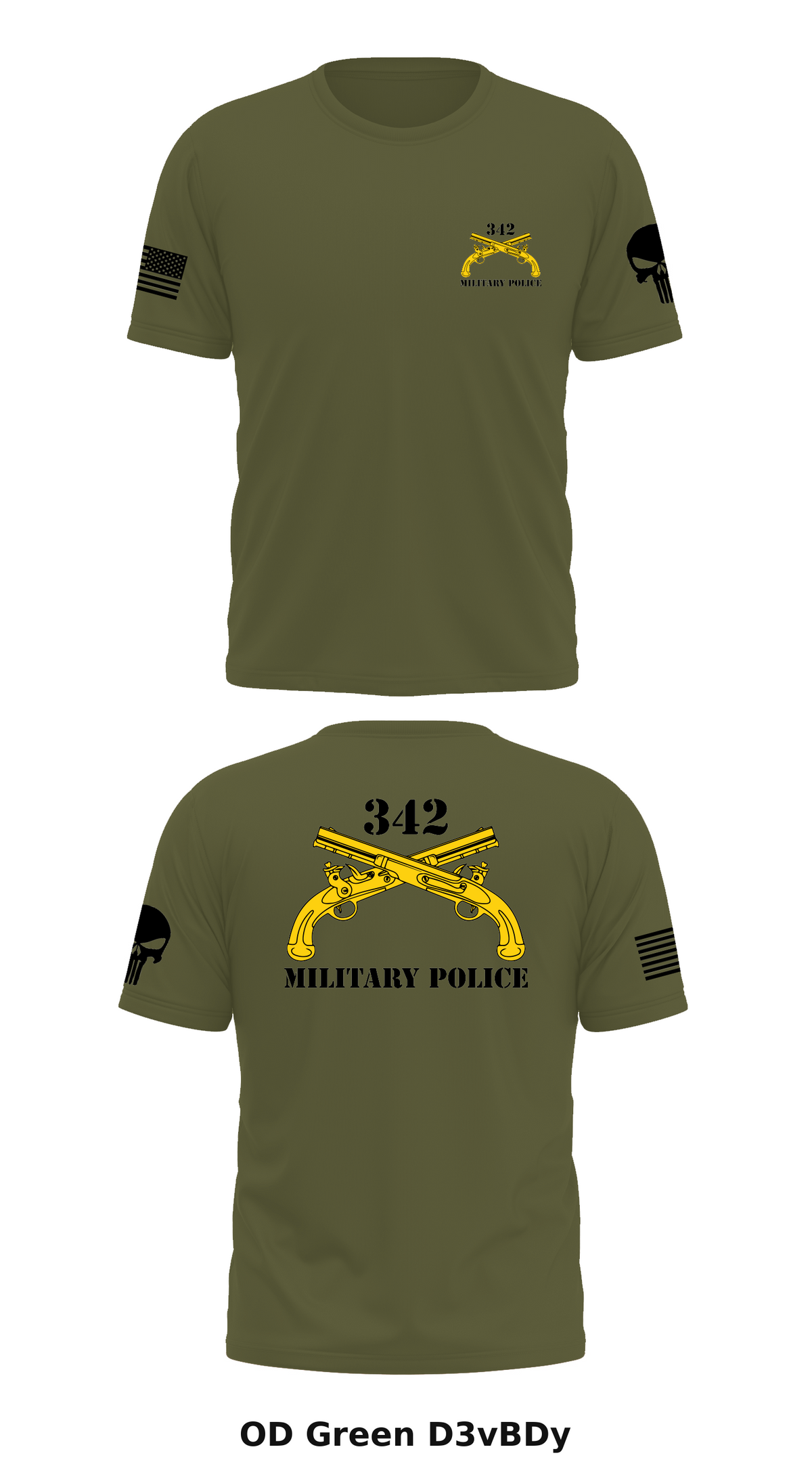 342 Military Police  Store 1 Core Men's SS Performance Tee - D3vBDy