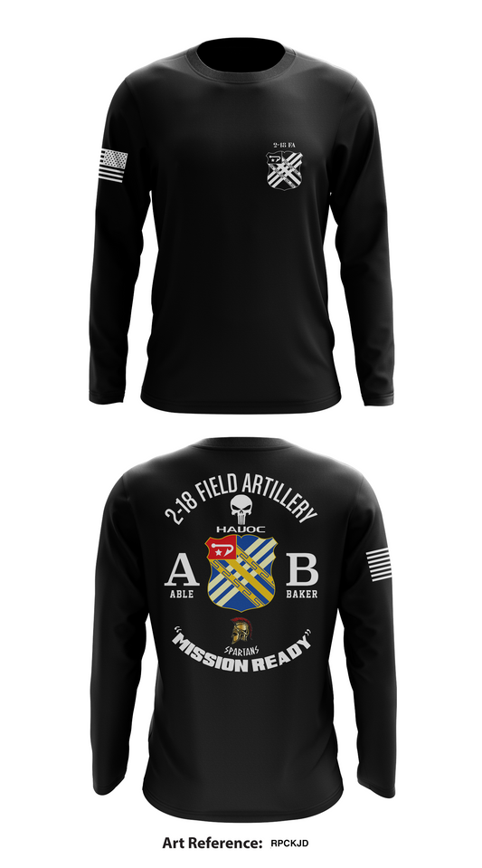 2-18 Field Artillery  Store 1 Core Men's LS Performance Tee - rpCKJd