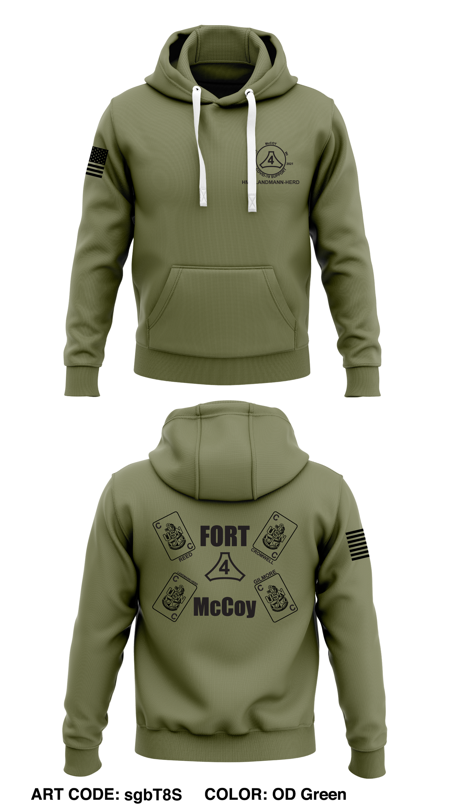 FT McCoy RTC Covid-19 Medical Support Store 1  Core Men's Hooded Performance Sweatshirt - sgbT8S