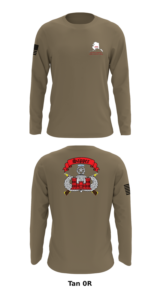 Sapper Company, 6th BEB, 4-25 IBCT (ABN) Store 2 Core Men's LS Performance Tee - 0R]
