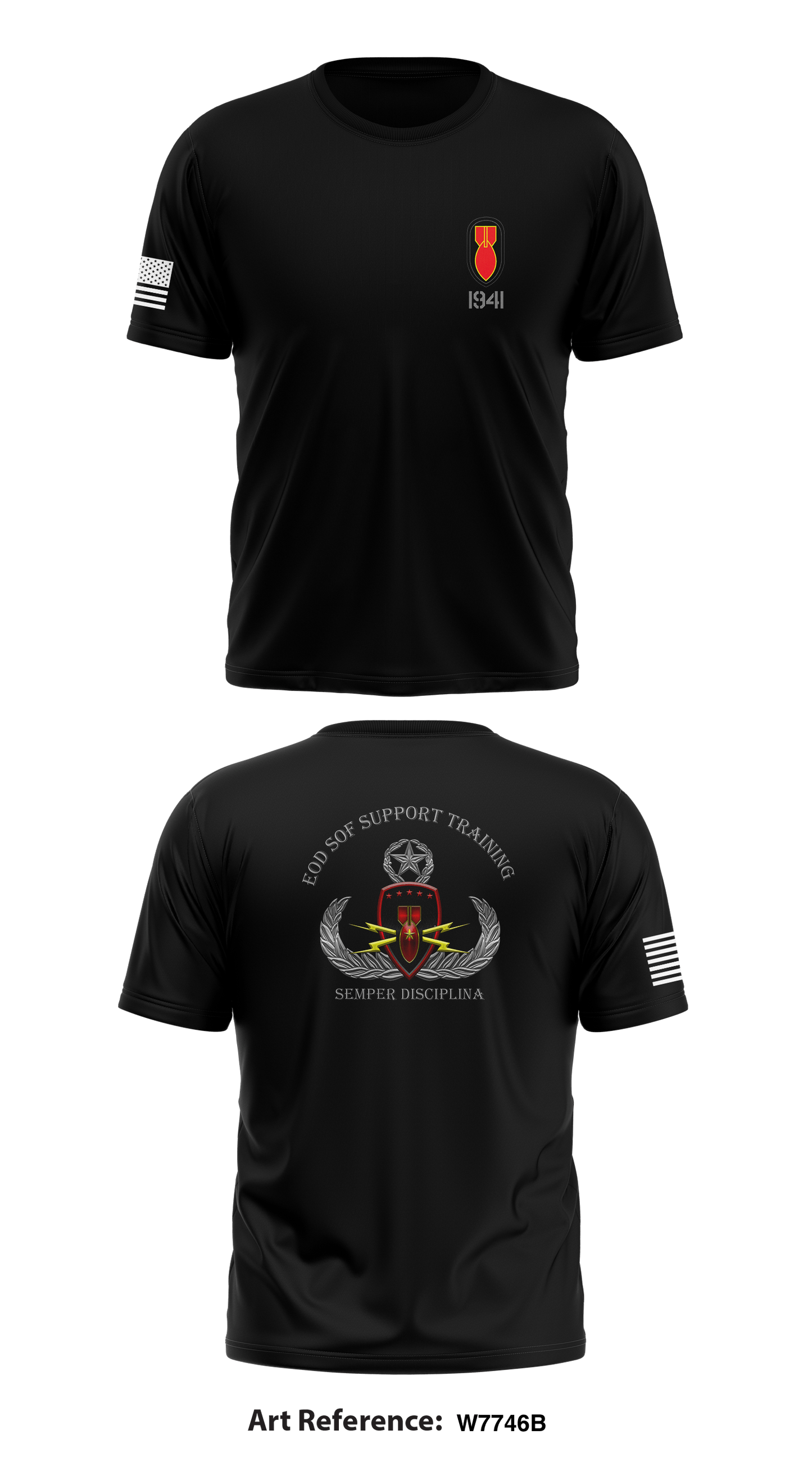 EOD SOF Support Training  Store 1 Core Men's SS Performance Tee - W7746b