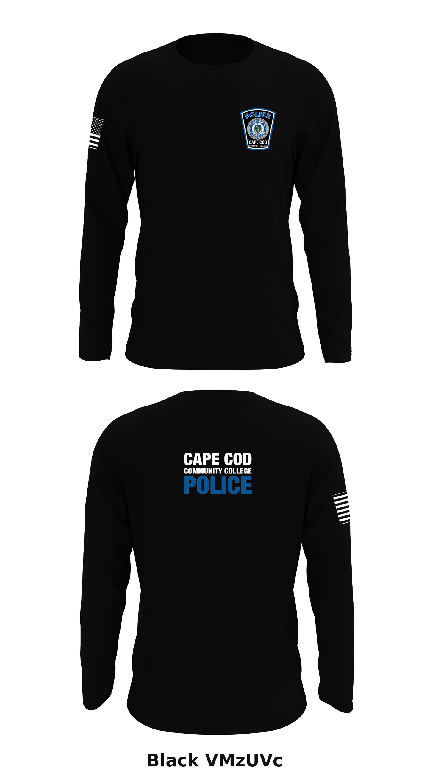 Cape Cod Community College Police Department Store 1 Core Men's LS Performance Tee - VMzUVc