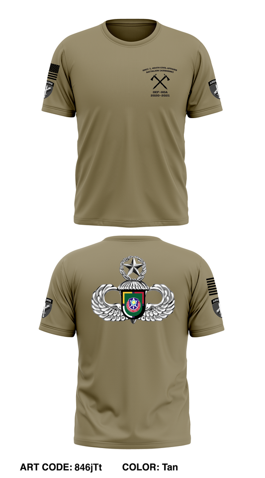 HHC(-), 404th Civil Affairs Battalion (Airborne) Store 1 Core Men's SS Performance Tee - 846jTt