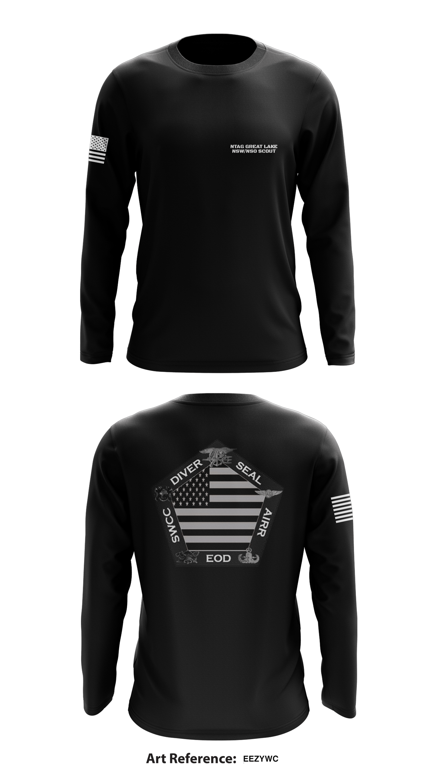 NTAG Great Lakes NSW/NSO Core Men's LS Performance Tee - eeZywc
