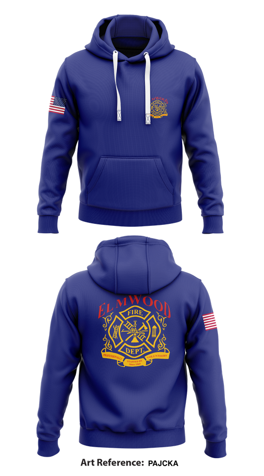 Elmwood Fire Department  Store 1  Core Men's Hooded Performance Sweatshirt - PAJcKA