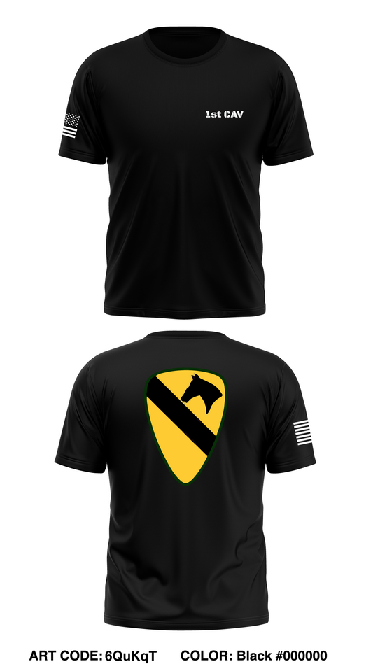 1st CAV Store 1 Core Men's SS Performance Tee - 6QuKqT