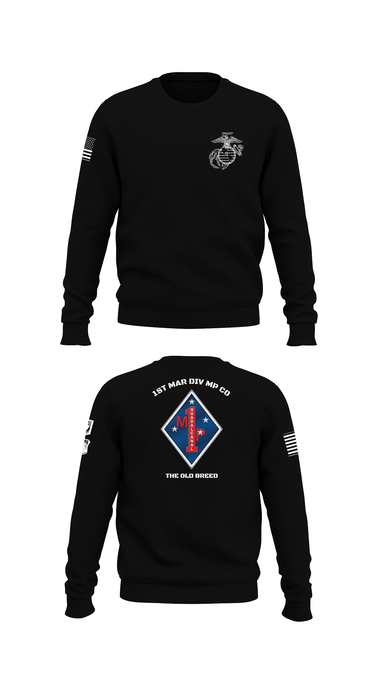 1st MAR DIV MP CO Store 1 Core Men's Crewneck Performance