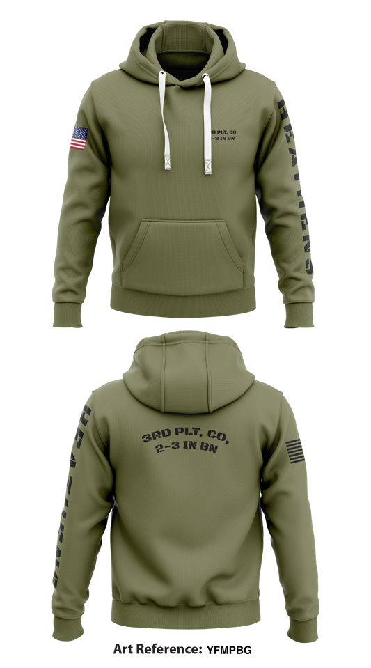 3rd Plt, Co, 2-3 IN BN Store 1  Core Men's Hooded Performance Sweatshirt - YFMpbg