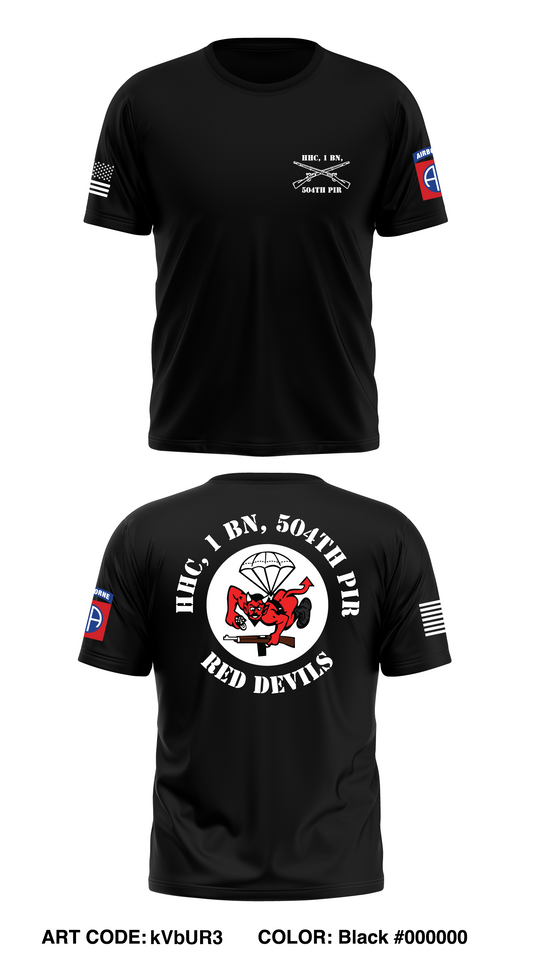 HHC, 1 BN, 504th PIR Store 1 Core Men's SS Performance Tee - kVbUR3