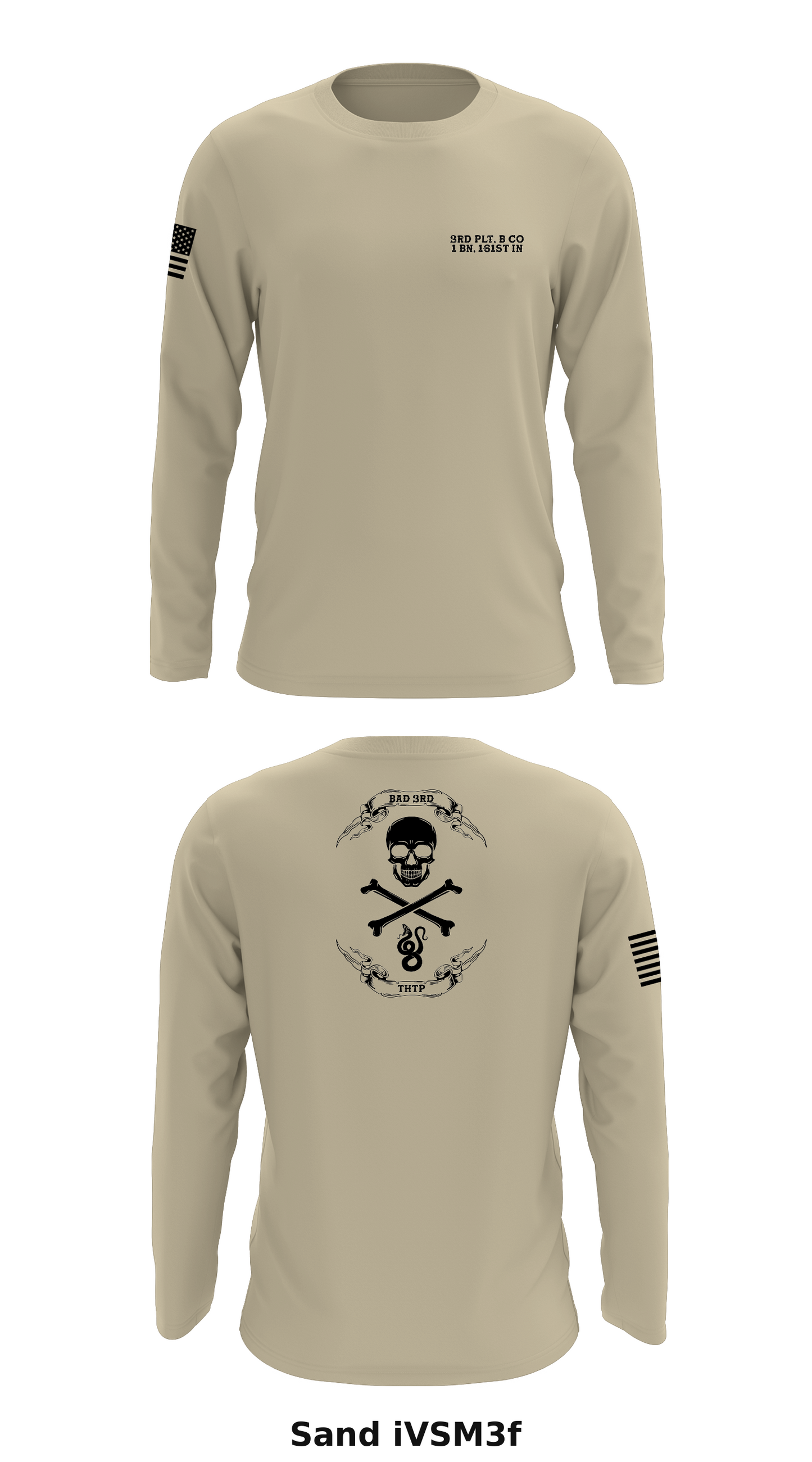 3rd Plt, B Co, 1 BN, 161st IN Store 1 Core Men's LS Performance Tee - iVSM3f