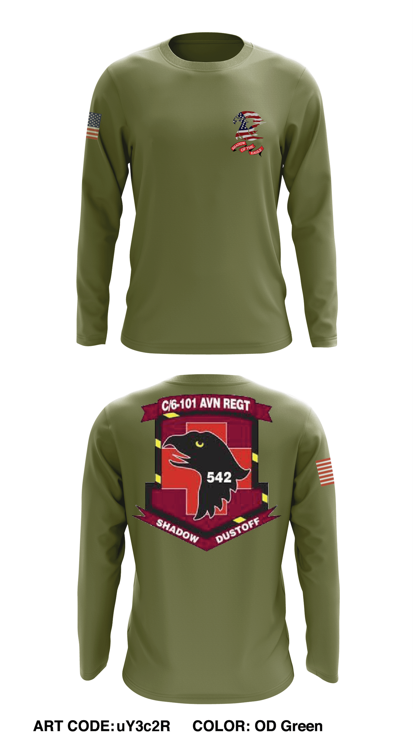 C Co, 6 BN, 101st CAB Store 1 Core Men's Crewneck Performance Sweatshirt - uY3c2R