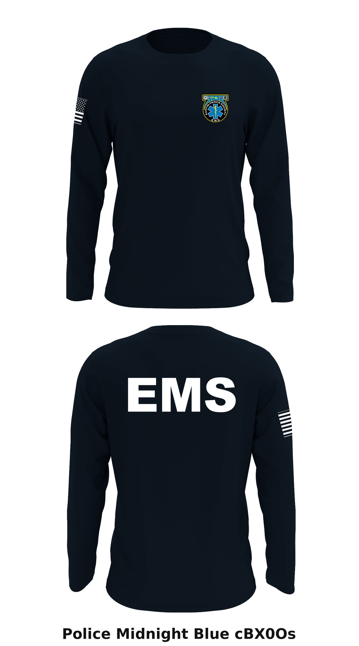 Austin Travis County EMS Store 1 Core Men's LS Performance Tee - cBX0Os