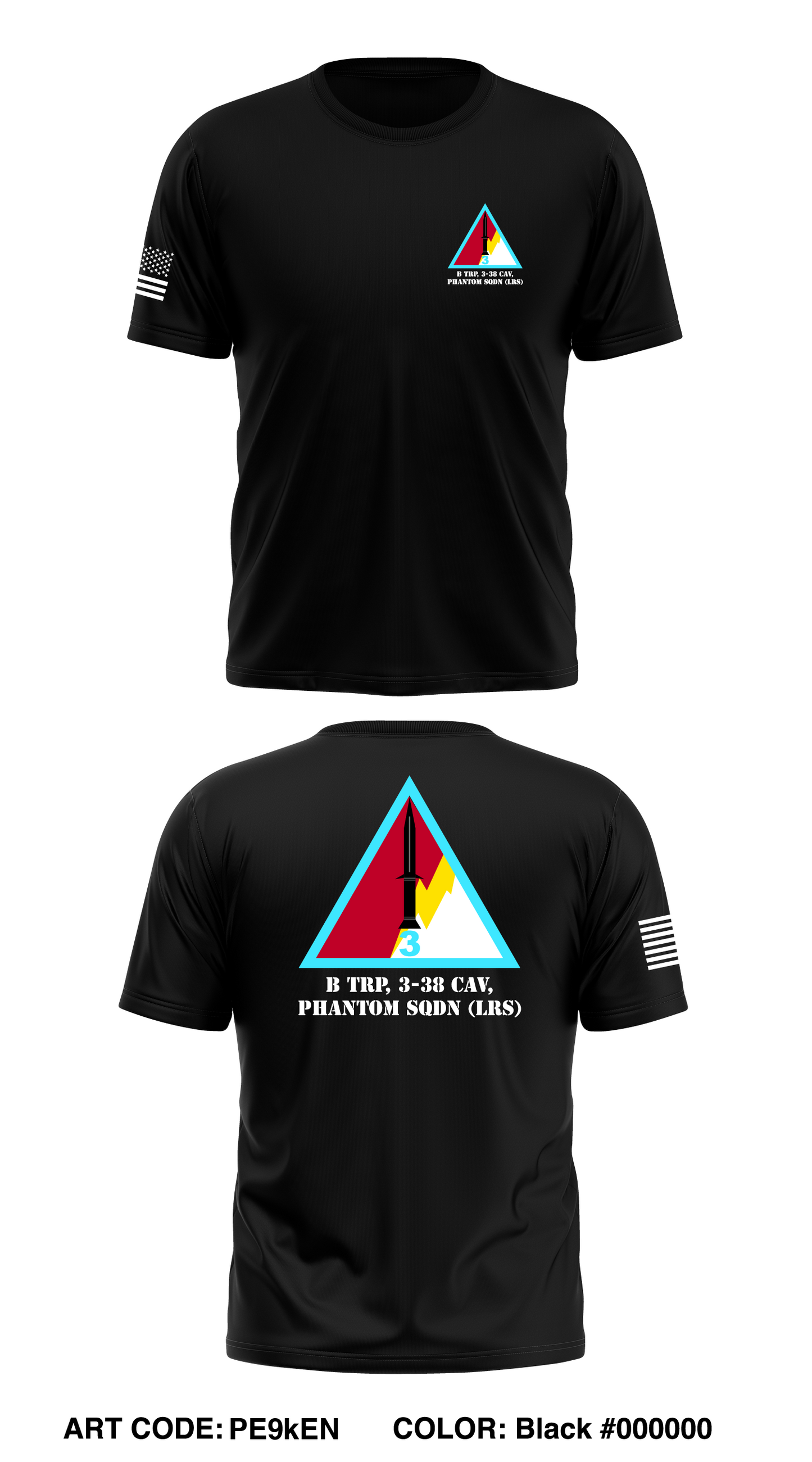 B Trp, 3-38 Cav, Phantom SQDN (LRS) Store 1 Core Men's SS Performance Tee - PE9kEN