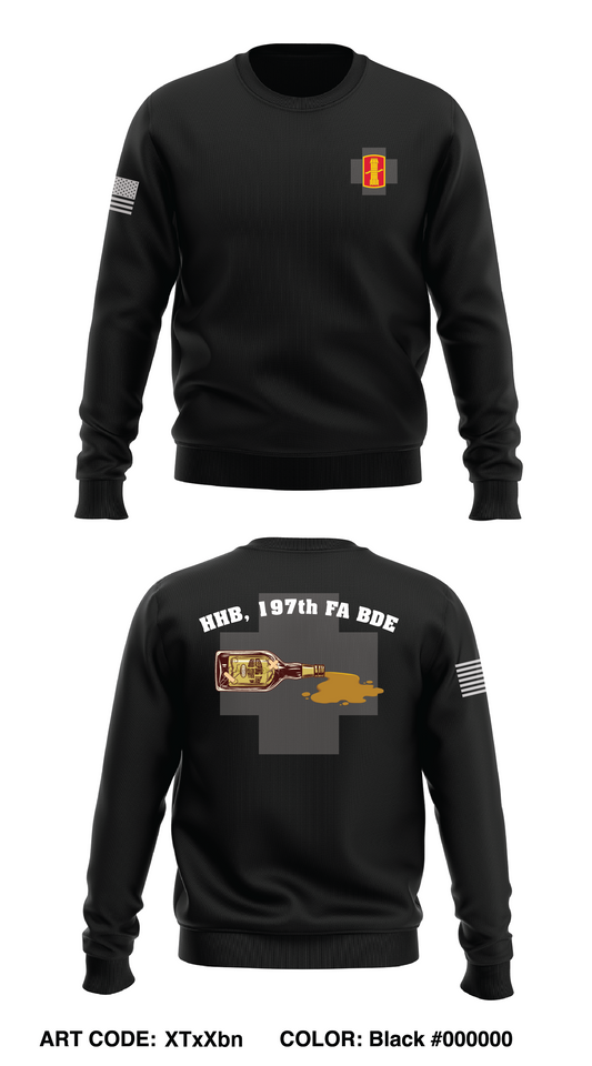 HHB, 197th FA BDE Store 1 Core Men's Crewneck Performance Sweatshirt - XTxXbn