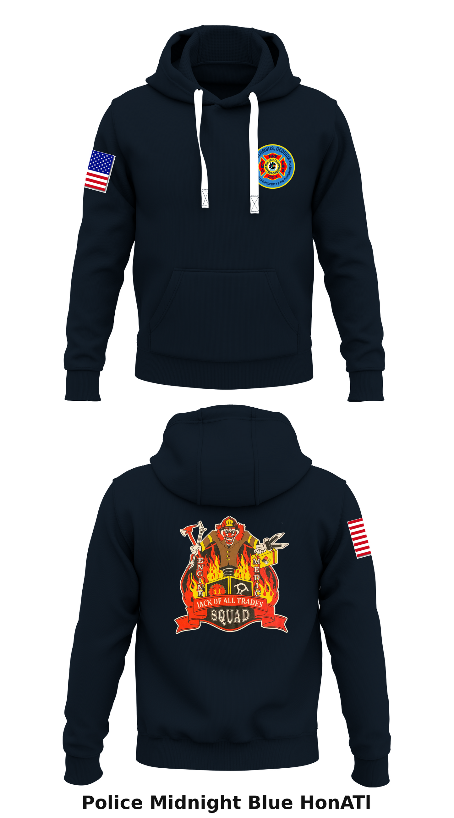 Engine 11 Store 1  Core Men's Hooded Performance Sweatshirt - HonATl