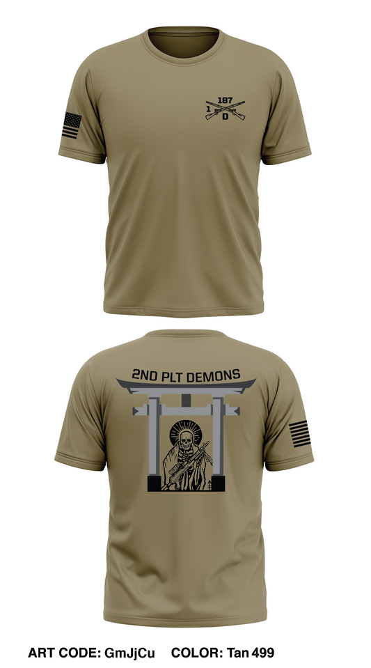 2nd PLT, D Co, 1-187 IN Store 1 Core Men's SS Performance Tee - GmJjCu