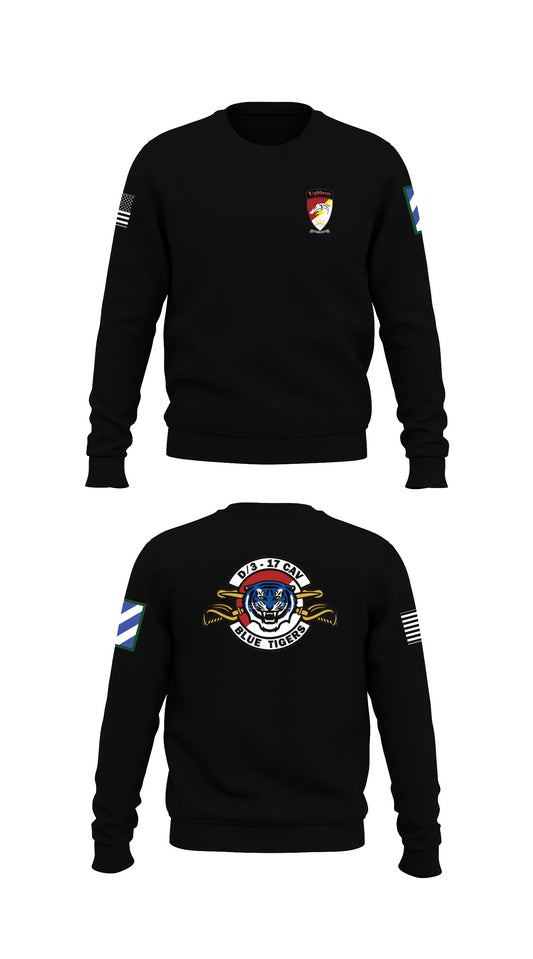 D Troop 3-17 CAV Store 1 Core Men's Crewneck Performance Sweatshirt - 33709854853