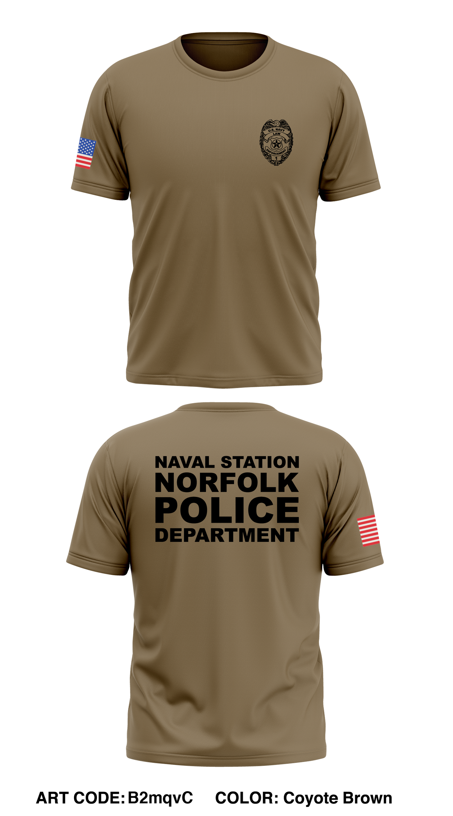 Naval Station Norfolk Police Department Store 1 Core Men's SS Performance Tee - B2mqvC