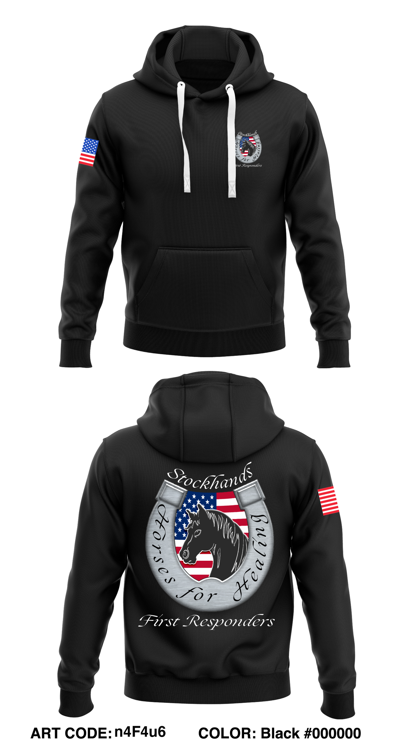 Stockshands Horses For Healing: First Responders Store 1  Core Men's Hooded Performance Sweatshirt - n4F4u6