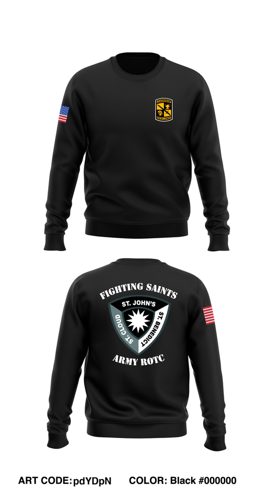 Fighting Saints Battalion Army ROTC  Store 1 Core Men's Crewneck Performance Sweatshirt - pdYDpN